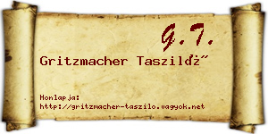 Gritzmacher Tasziló névjegykártya